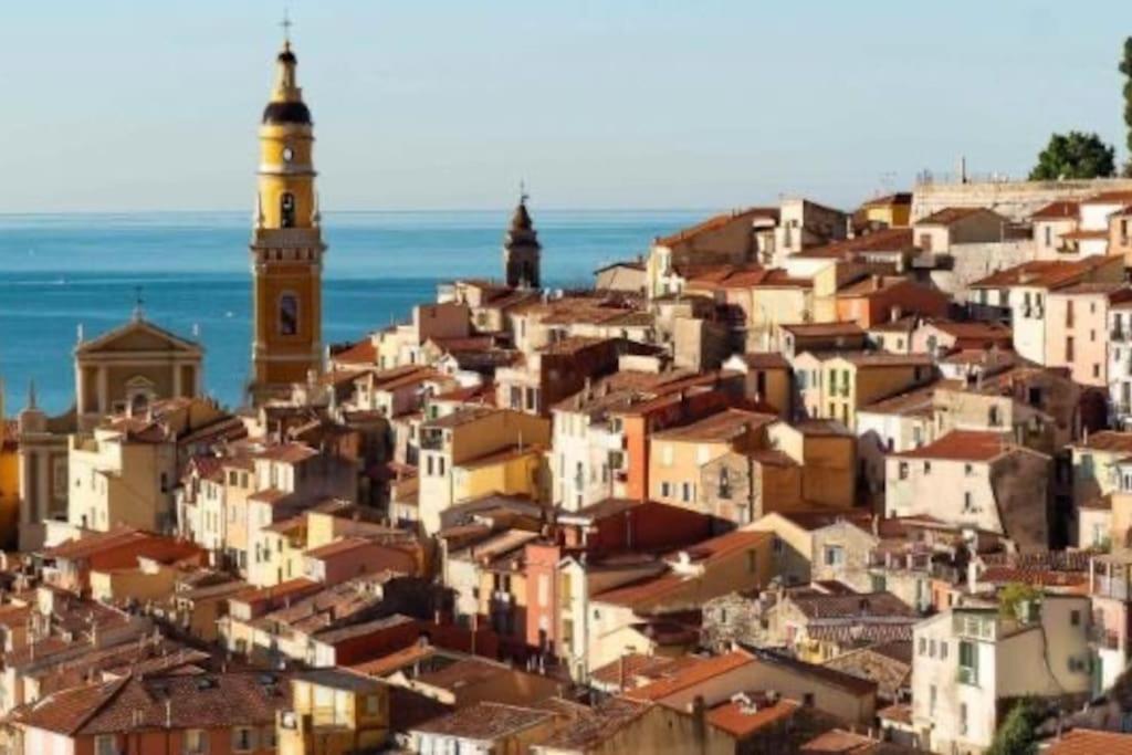 Magnifique T2 Proche Mer Et Ville Refait A Neuf Avec Terrasse Menton Exteriér fotografie